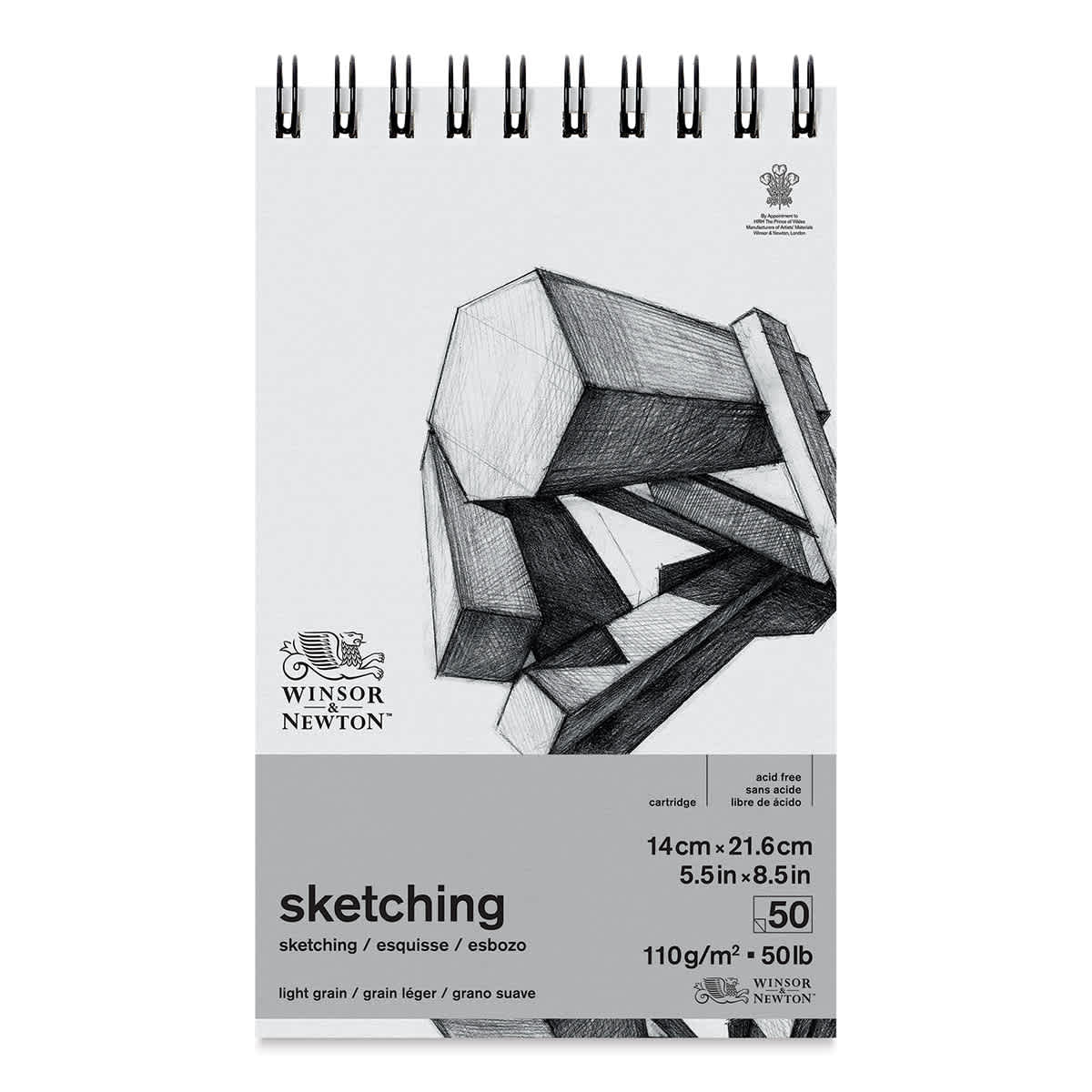 Winsor & Newton Wirebound Sketching Pad - 5-1/2" x 8-1/2" (front cover) Winsor & Newton Wirebound Sketching Pad - 5-1/2" x 8-1/2" (front cover)