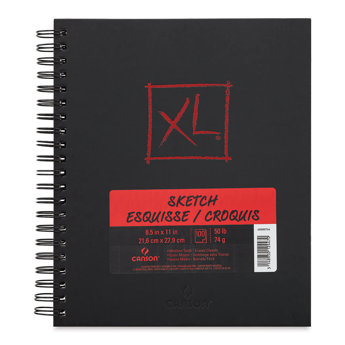 Canson XL Sketch Book - 8-1/2" x 11", 100 Sheets Canson XL Sketch Book - 8-1/2" x 11", 100 Sheets