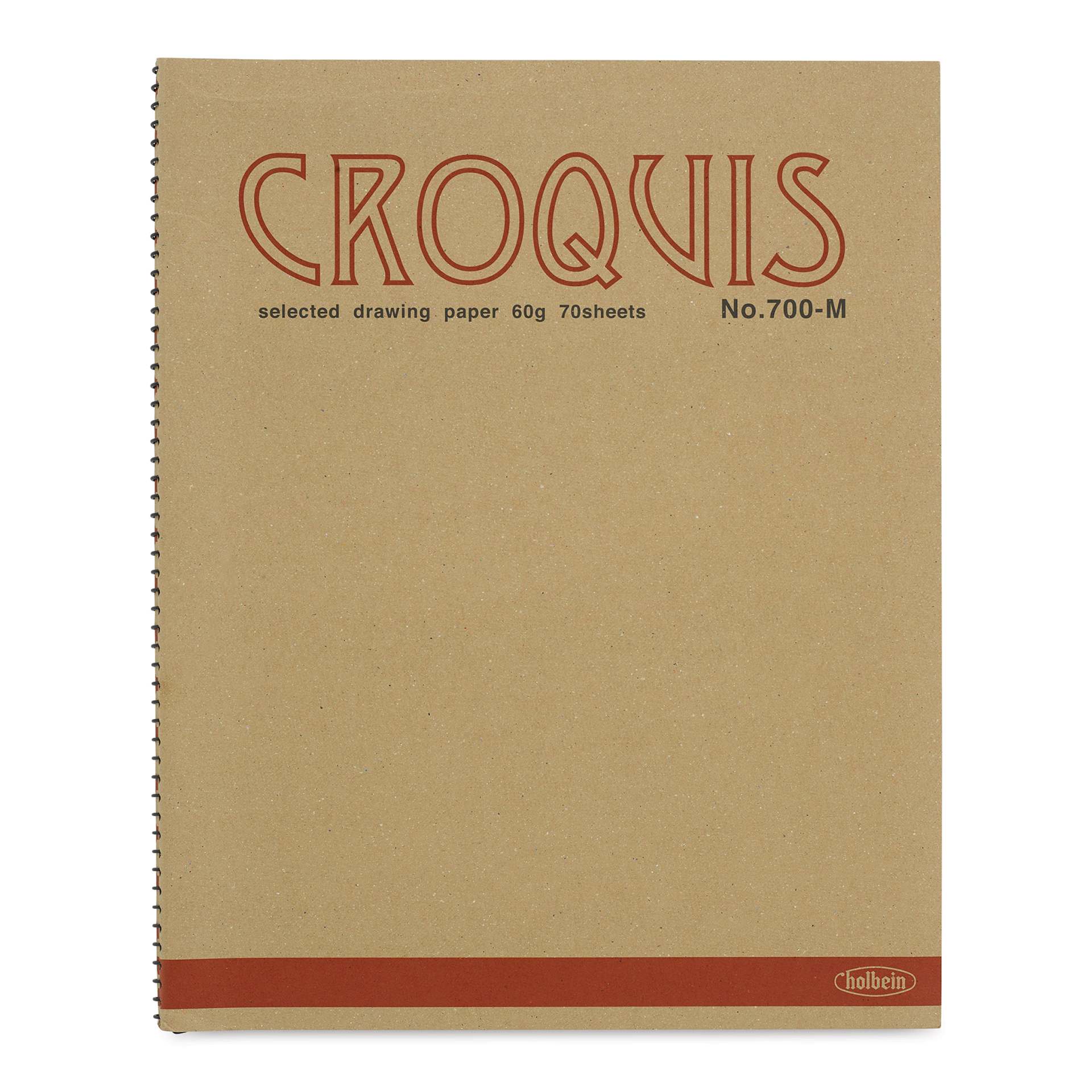 Holbein Croquis Drawing Book - 12" x 9-1/2", Portrait, 70 Sheets