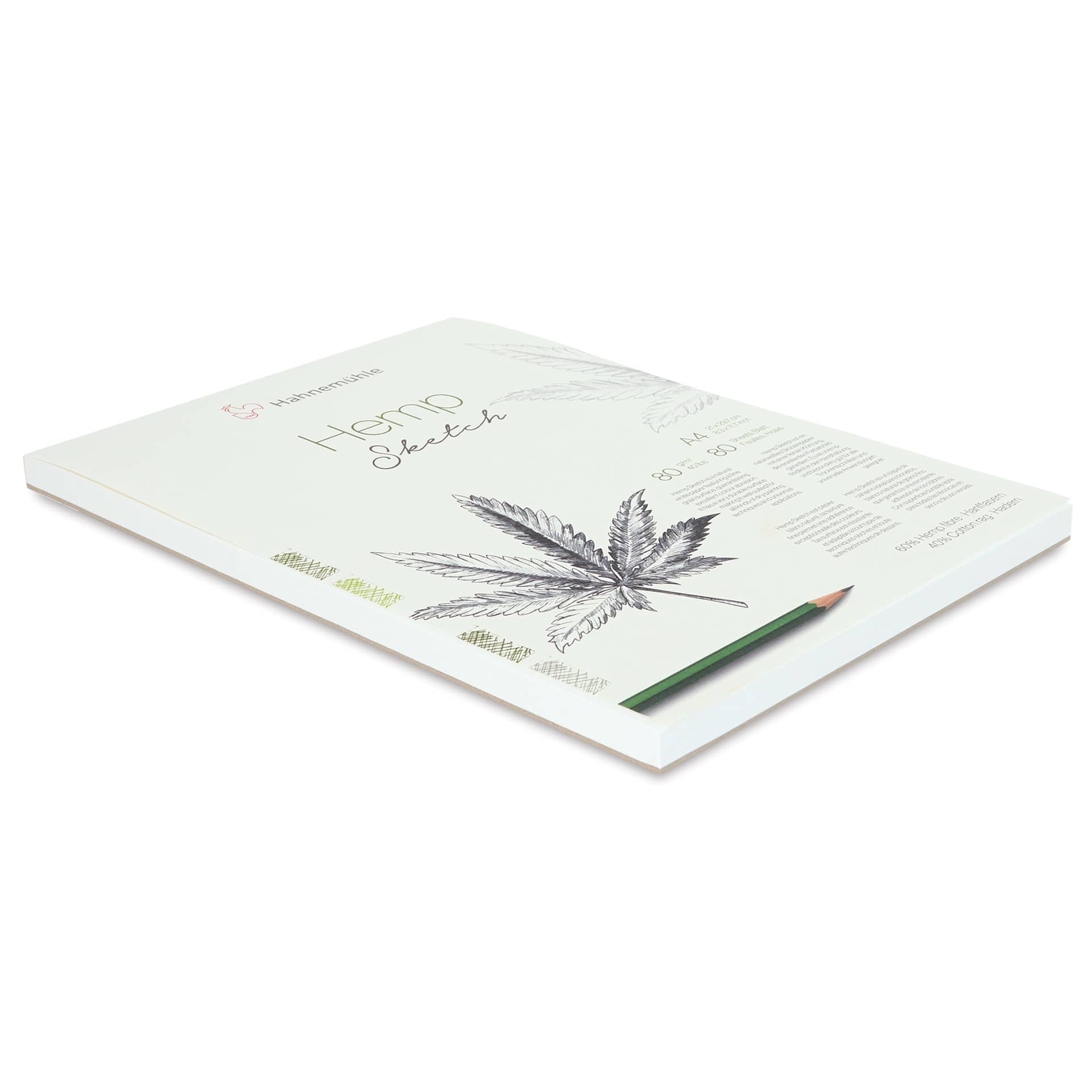 Hahnemühle Hemp Sketch Pad - 8.3" x 11.7", 80 Sheets angled side view