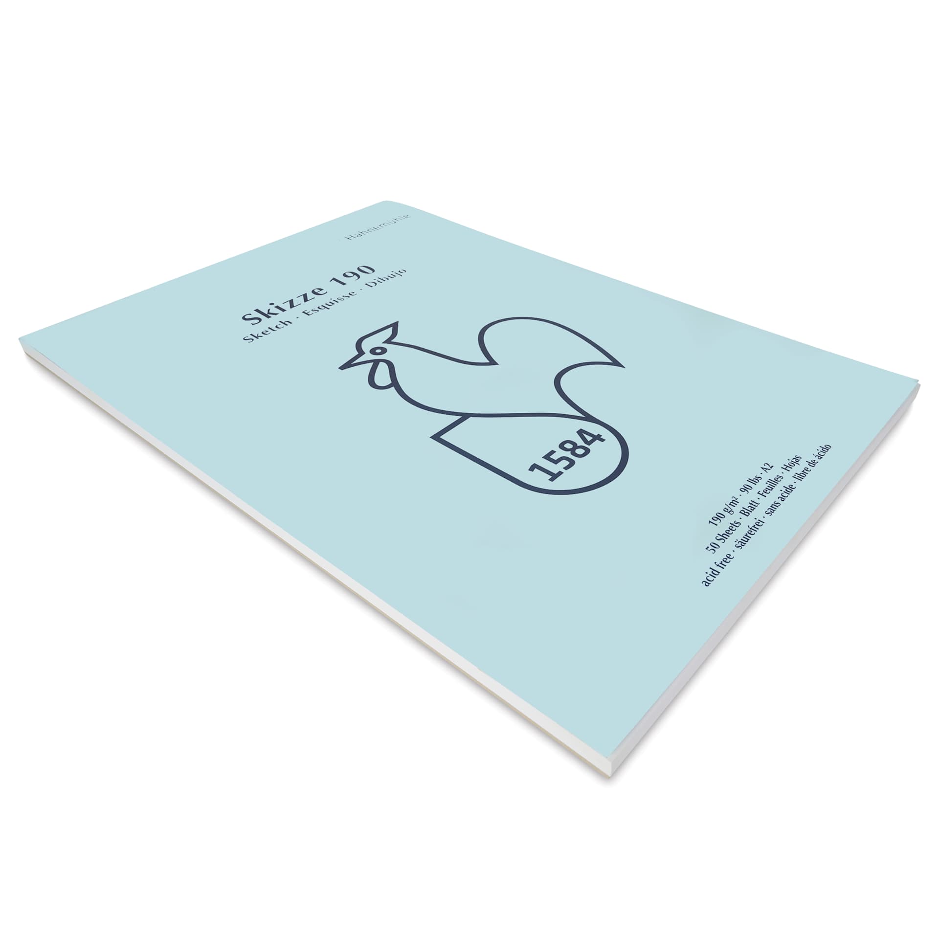 Hahnemühle Skizze Gluebound Sketch Pad - 16.53" x 23.38", 50 Sheets, 190 gsm, laying flat