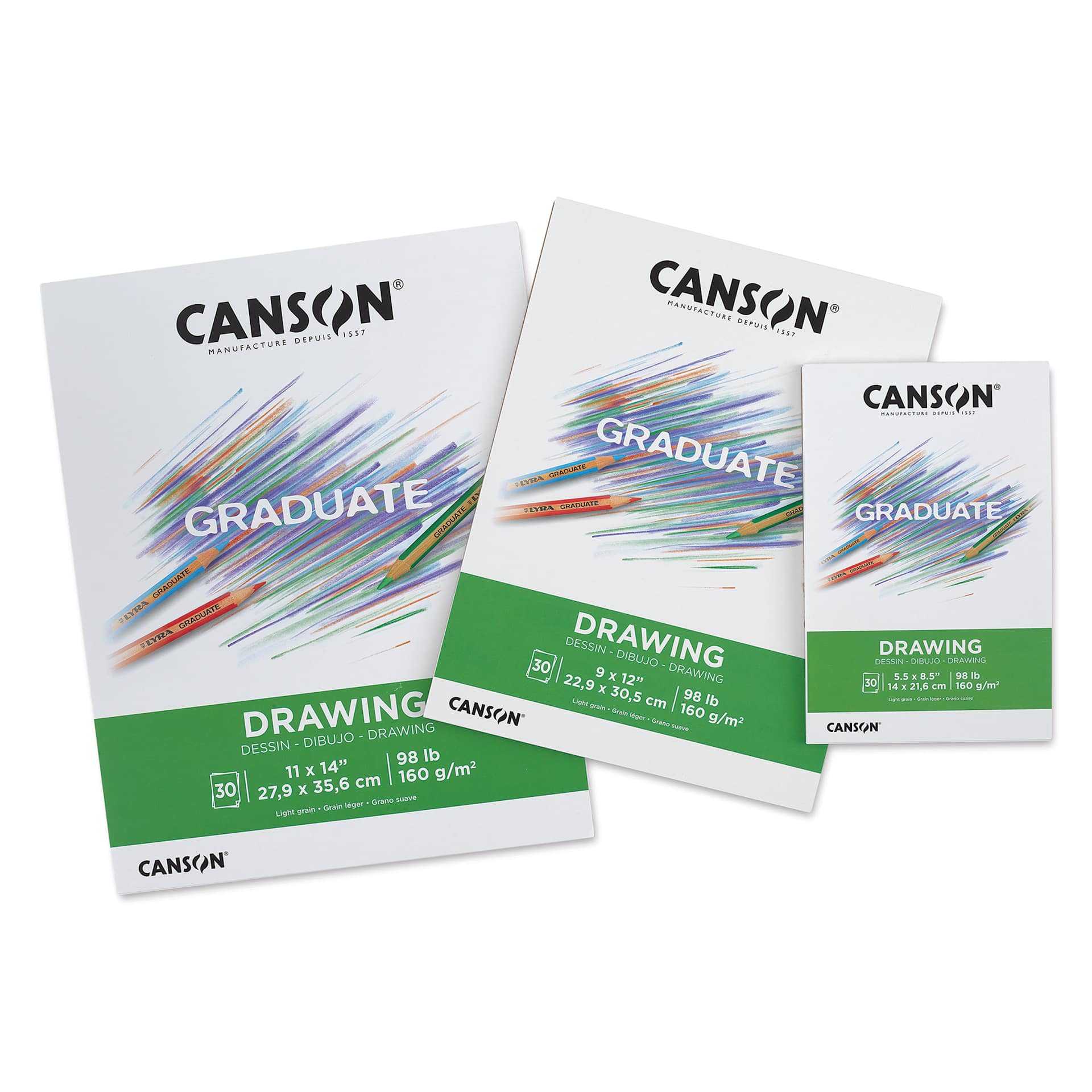 Canson Graduate Drawing Pads, various sizes Canson Graduate Drawing Pads, various sizes