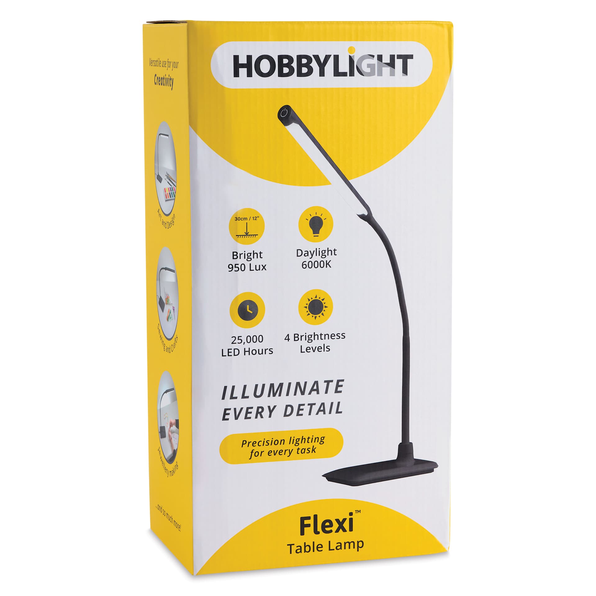 Hobbylight Flexi Table Lamp - Black, packaging