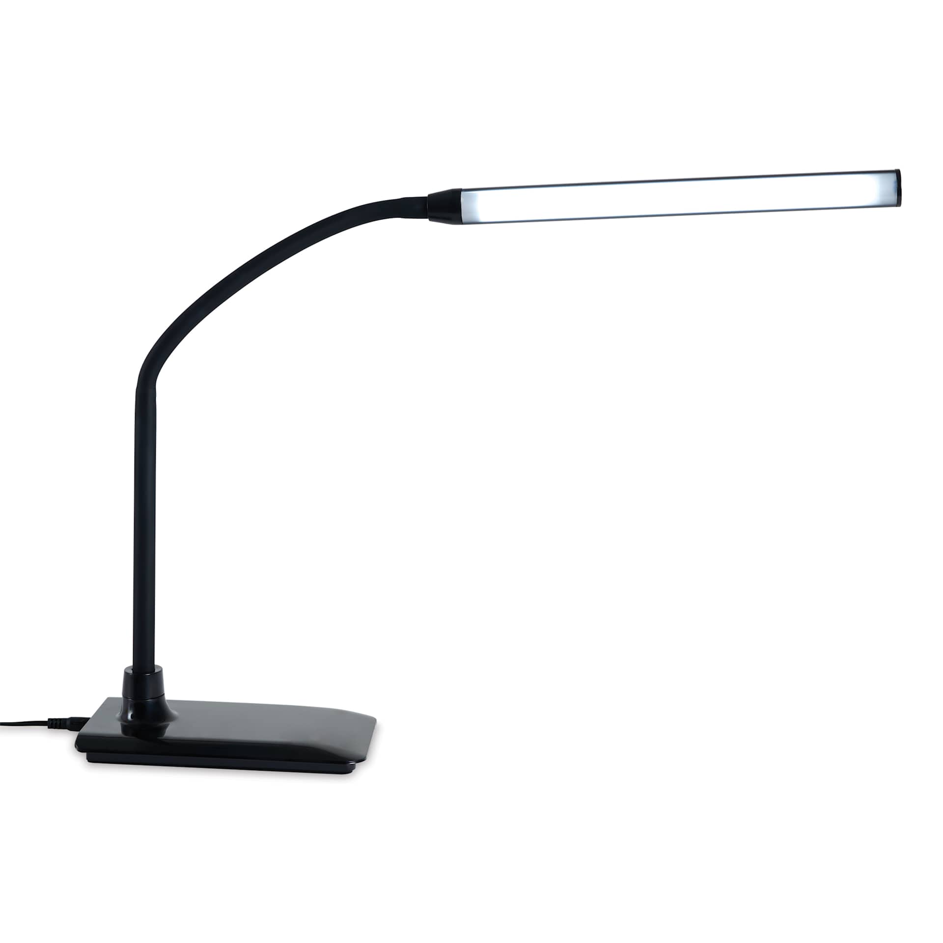 Hobbylight Flexi Table Lamp - Black, lamp turned on