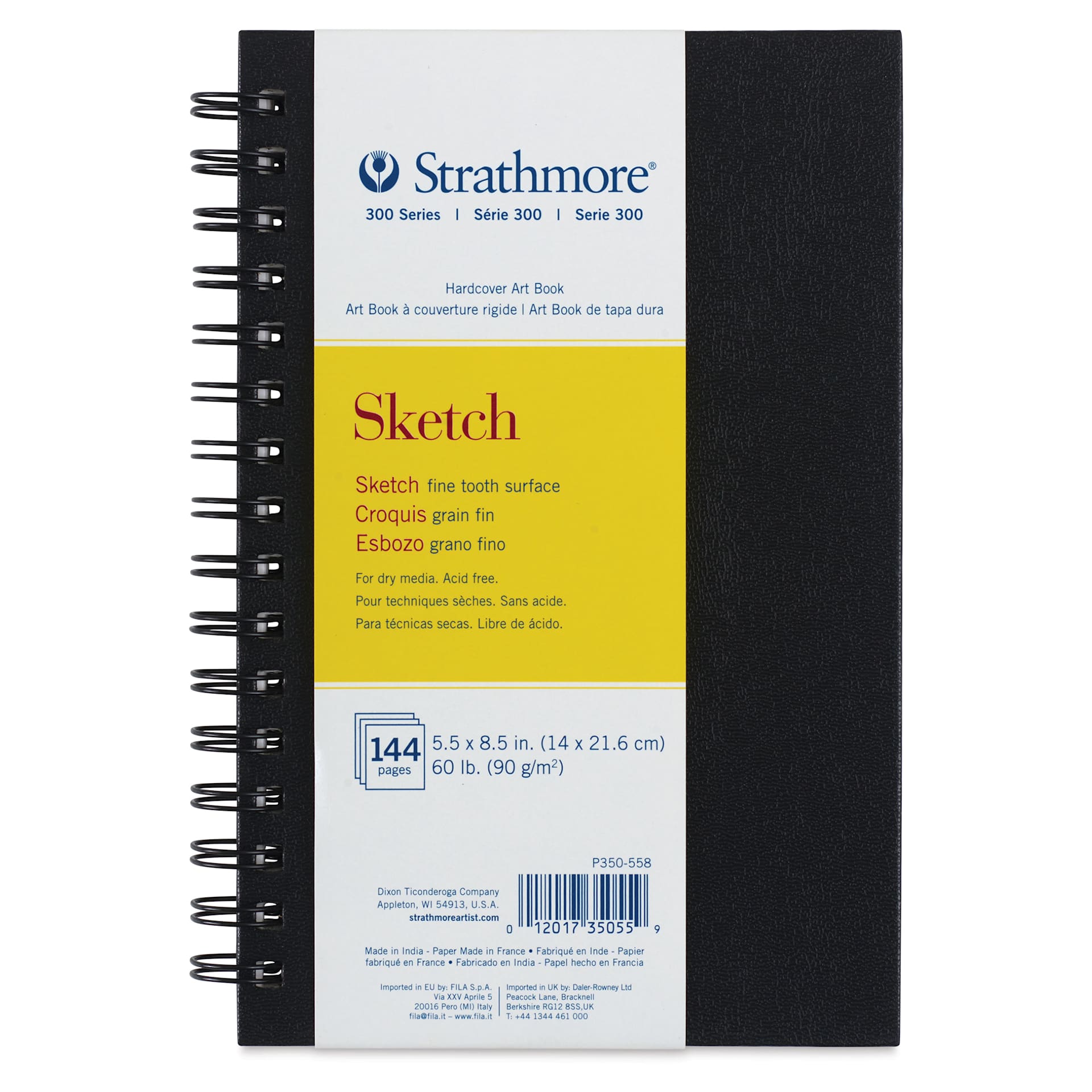 Strathmore 300 Series Sketch Hardcover Wirebound Art Book - 5-1/2" x 8-1/2"