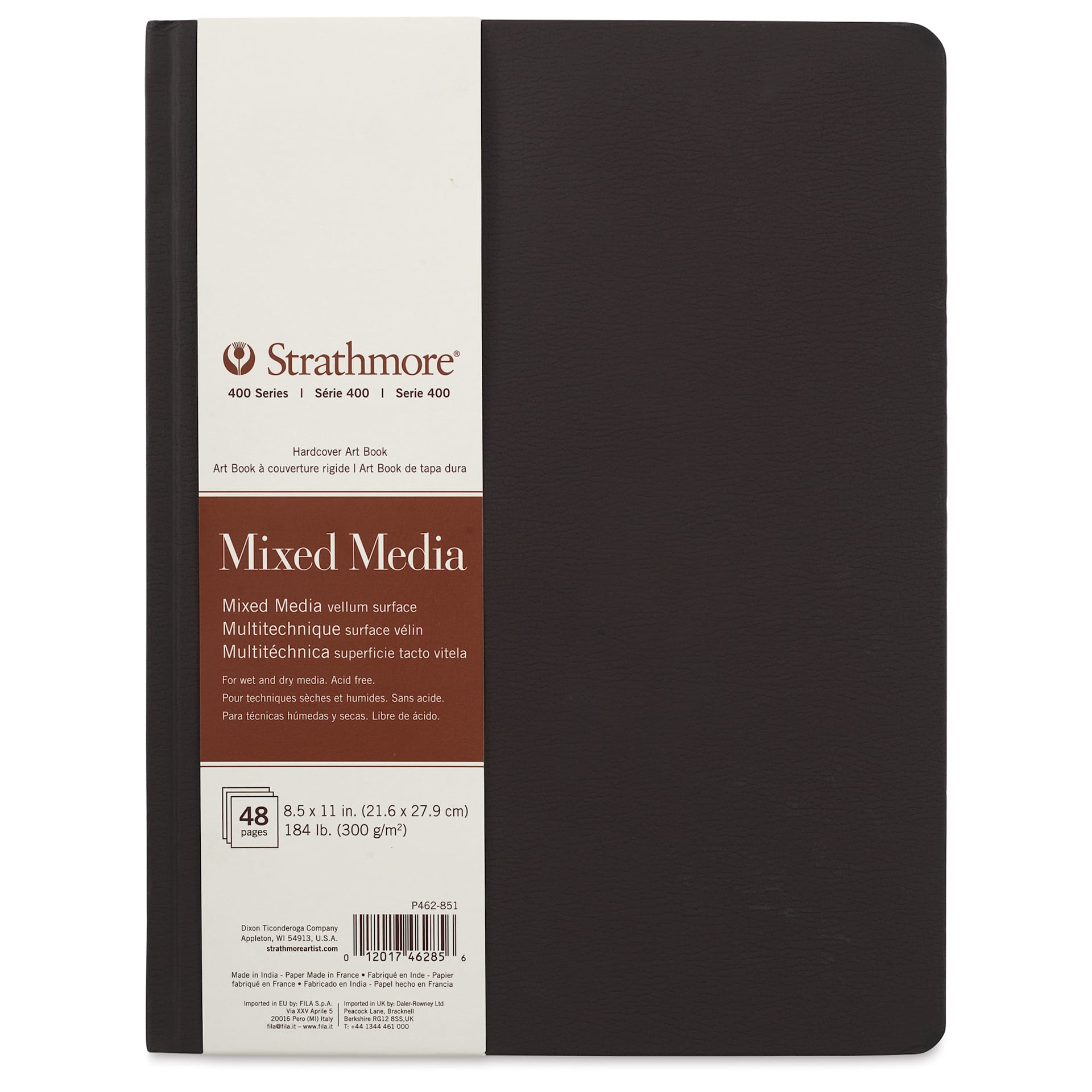 Strathmore 400 Series Mixed Media Hardbound Hardcover Art Book - 8-1/2" x 11", 48 pages
