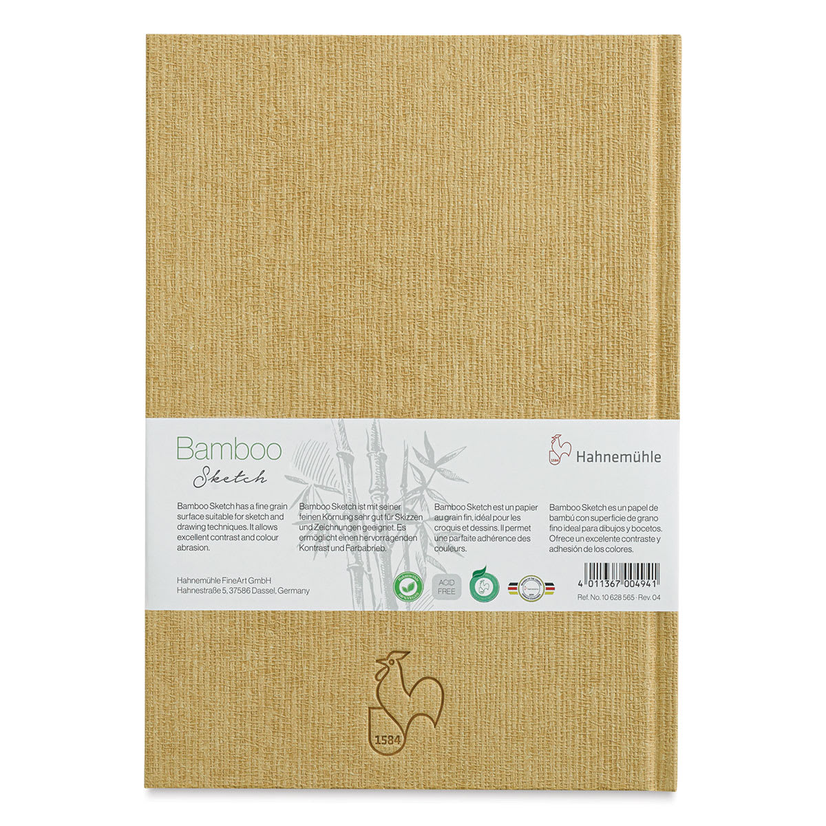 Hahnemühle Bamboo Hardbound Sketchbook -  8.3" x 5.8", 128 Pages, 50 lb (back cover)