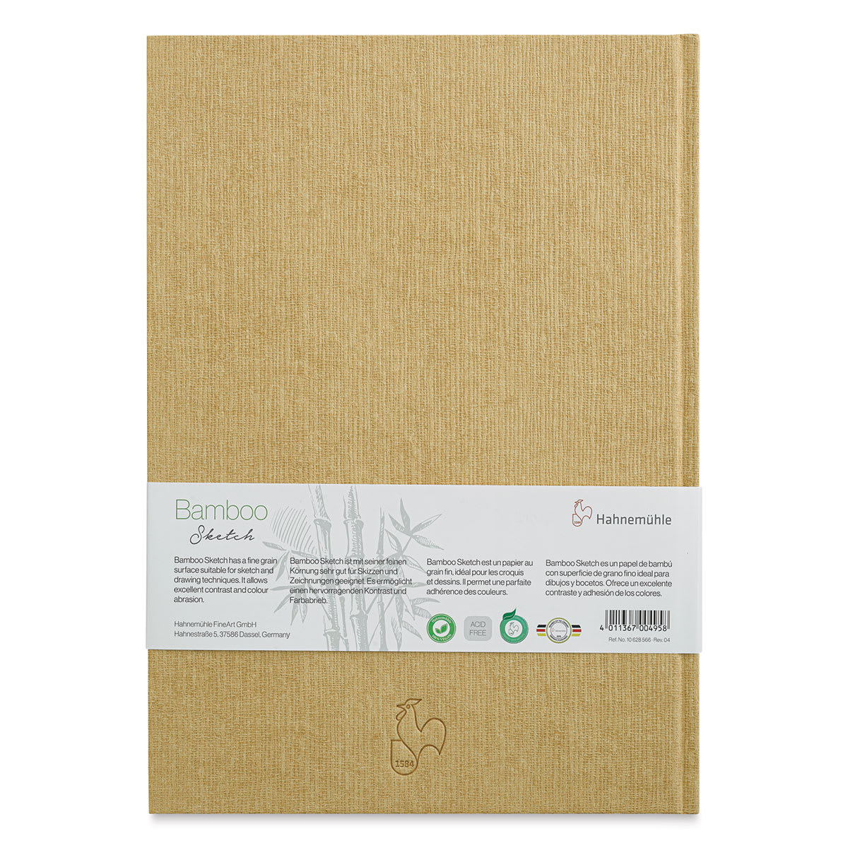 Hahnemühle Bamboo Hardbound Sketchbook -  11.7" x 8.3", 128 Pages, 50 lb (back cover)
