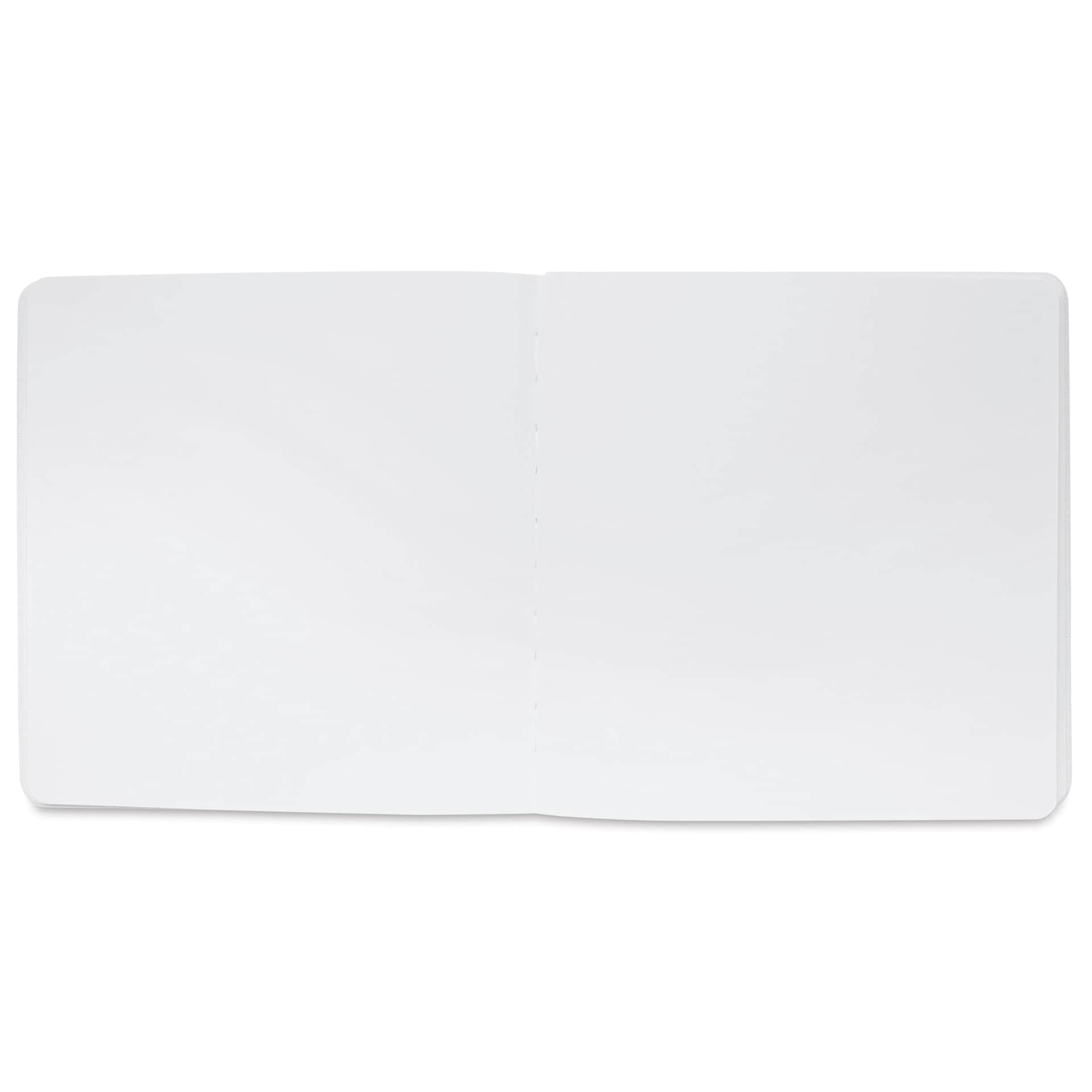 Etchr Mixed Media Hardbound Sketchbook - Hot Press, Square, 8" x 8", 100 lb, open