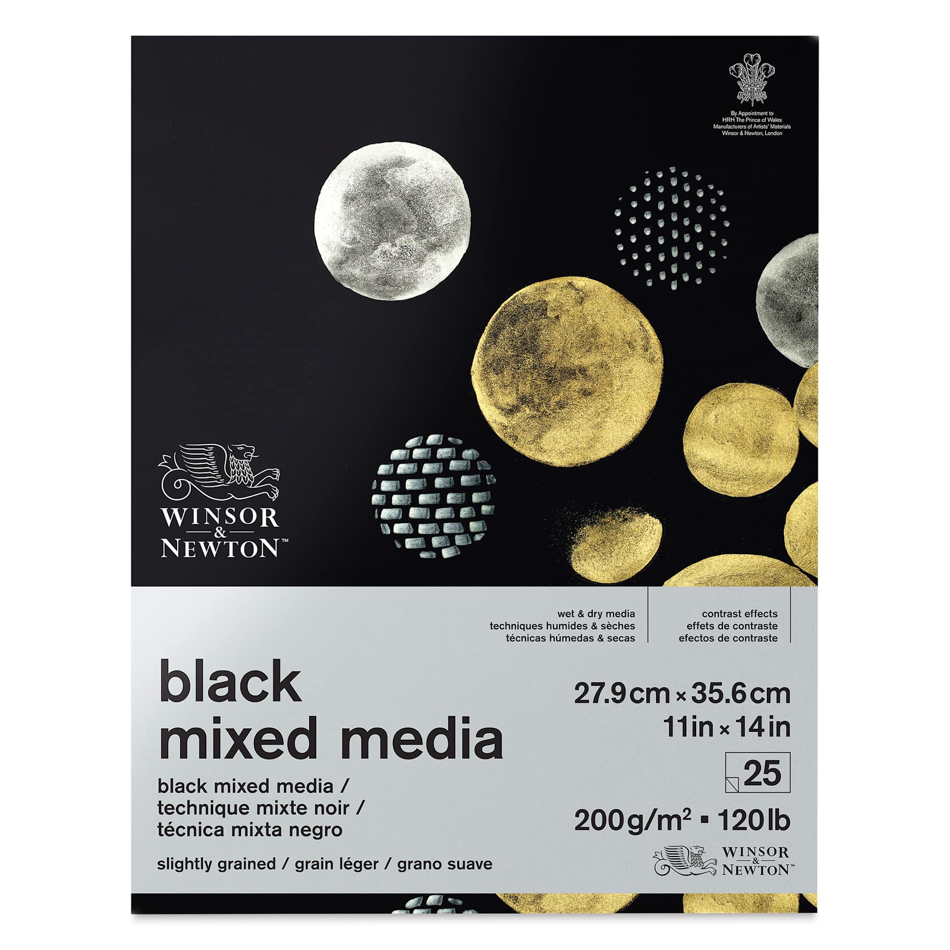 Winsor & Newton Black Mixed Media Pad - 11" x 14"