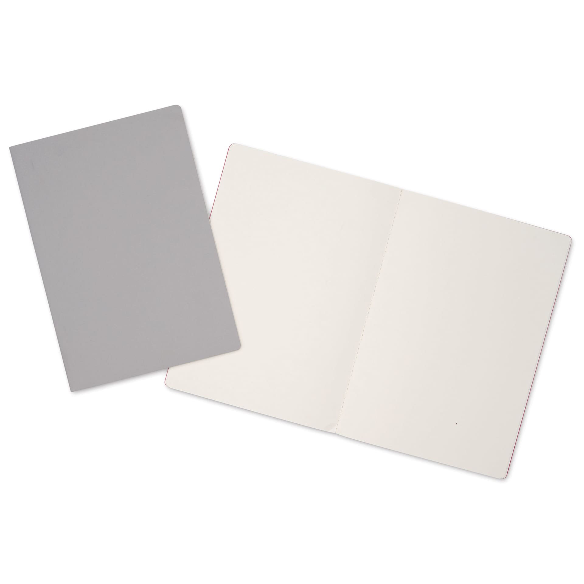 Hahnemühle Sketch and Note Booklets - Grey and Pink, 8.3" x 11.7", Pkg of 2, laid out