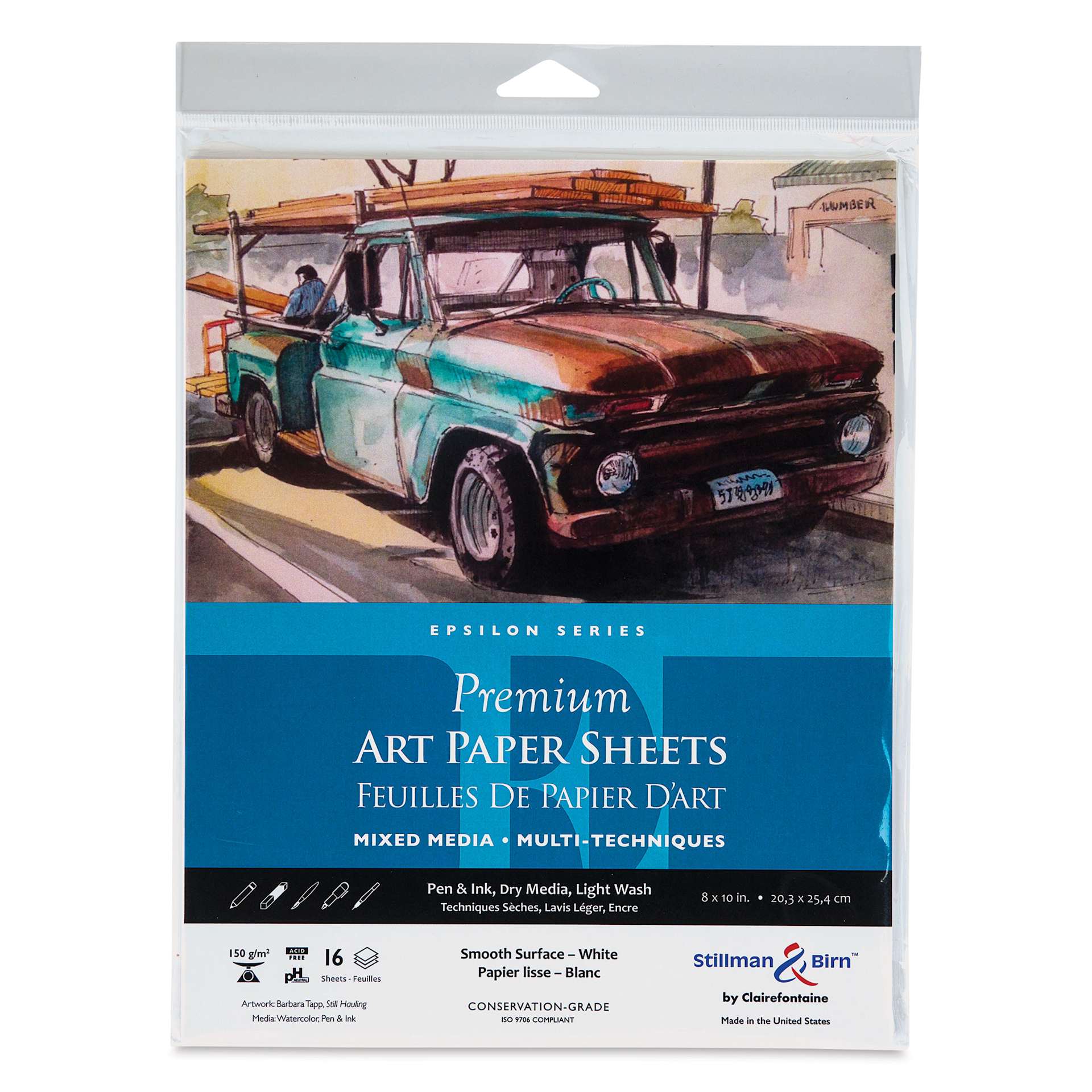 Stillman & Birn Epsilon Series Art Paper - 8" x 10", front of the packaging
Stillman & Birn Epsilon Series Art Paper - 8" x 10", front of the packaging