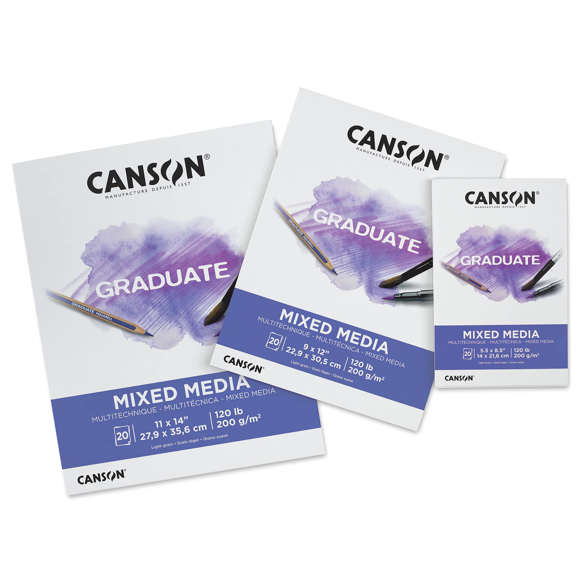 Canson Graduate Mixed Media Pads, various sizes Canson Graduate Mixed Media Pads, various sizes