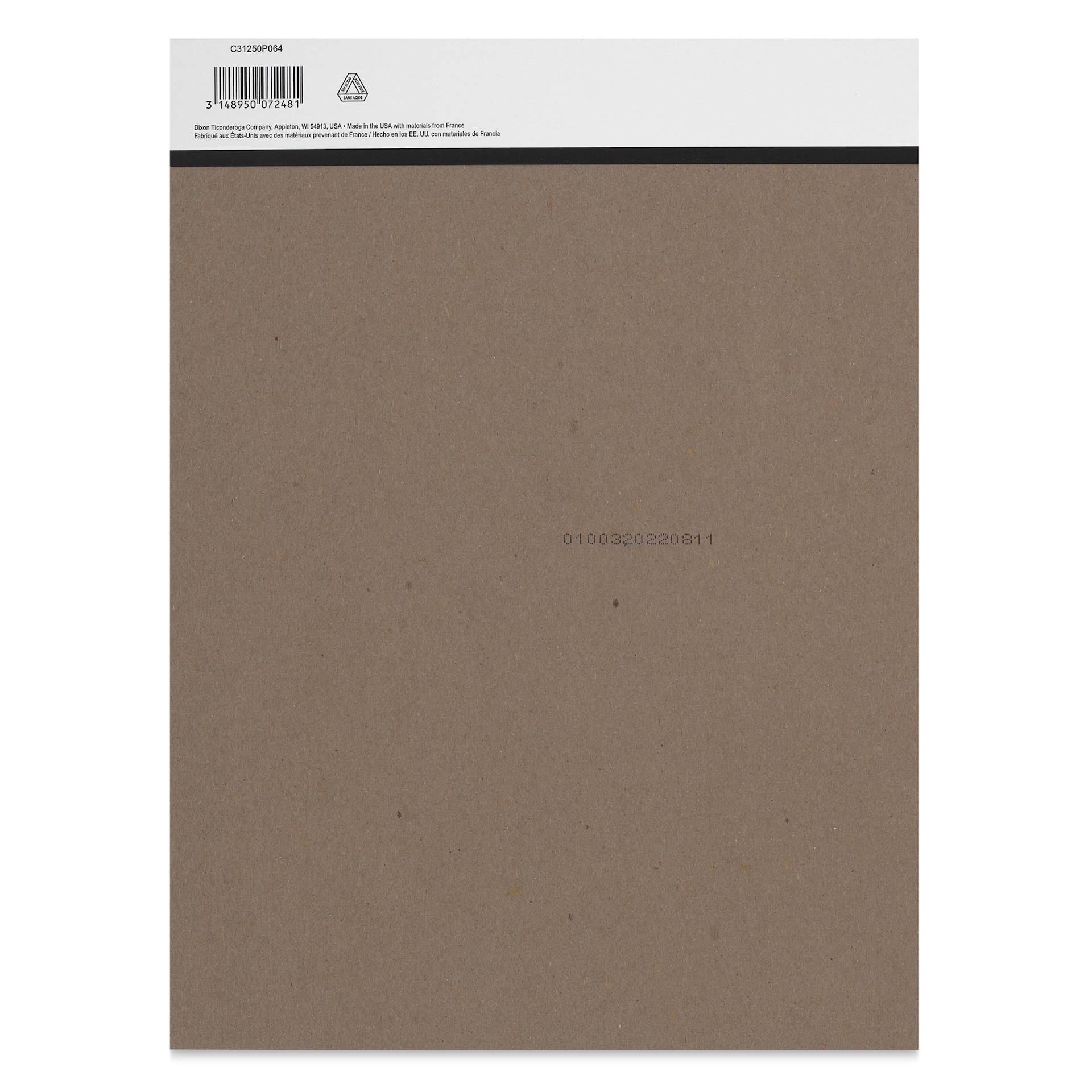 Canson Graduate Black Mixed Media Pad - 9" x 12", back cover