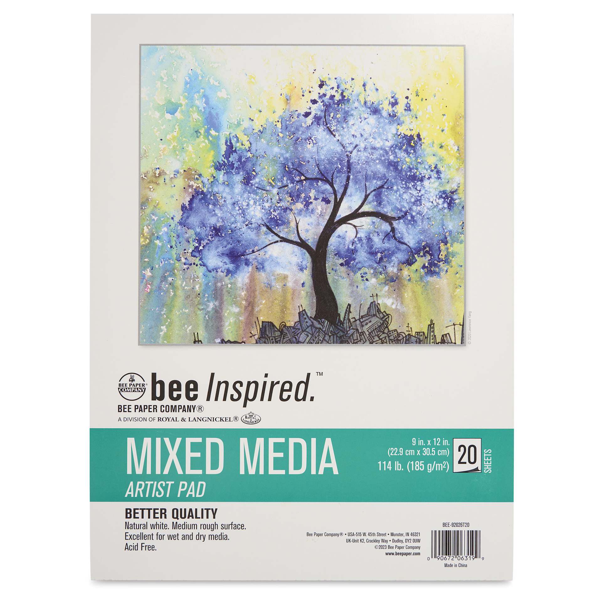 Bee Inspired Mixed Media Artist Pad - 9" x 12", 114 lb, 20 Sheets