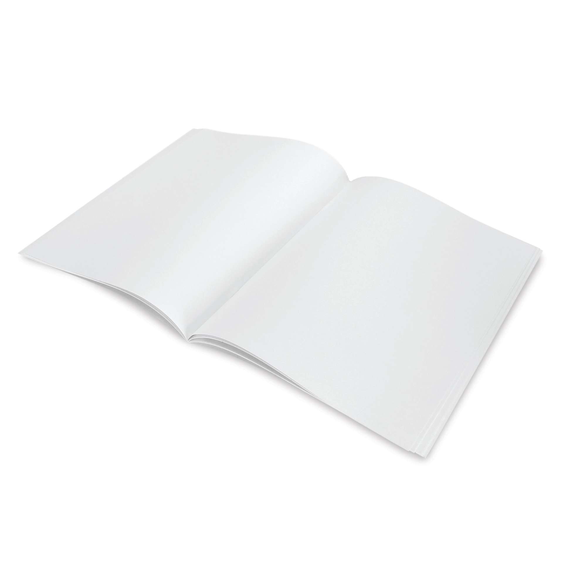 Flipside Hayes Softcover Blank Portrait Book - 8-1/2" x 11", open