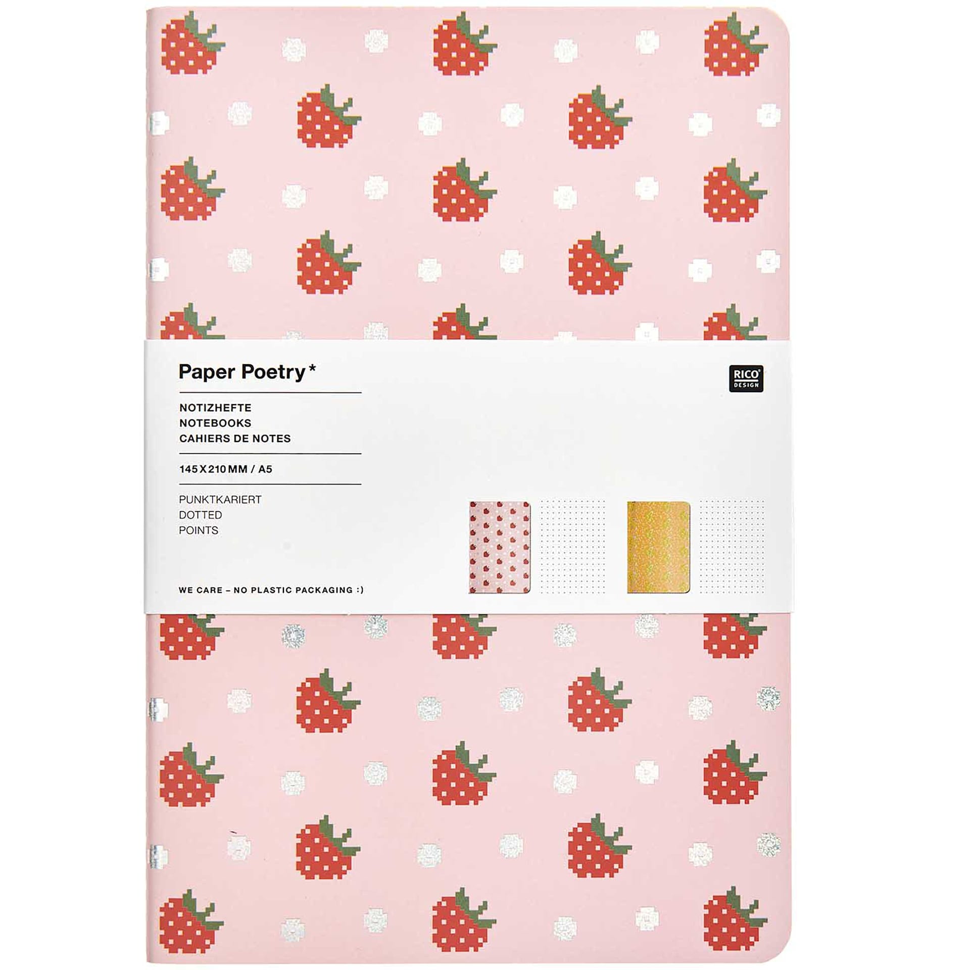 Rico Design Fruits Set - 2 Books/Pkg., A5 (5.7" x 8.3")