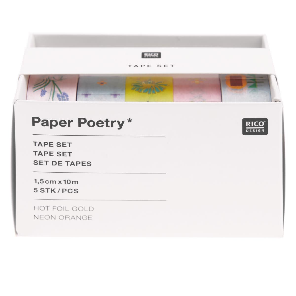Printed Washi Tape Sets Flower Set - 5/Pkg.