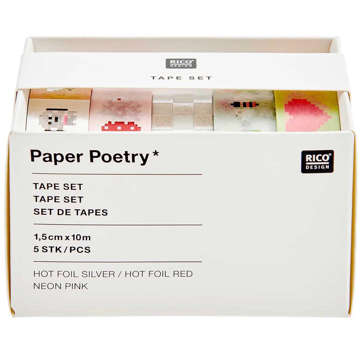 Printed Washi Tape Sets Pixels Set - 5/Pkg.