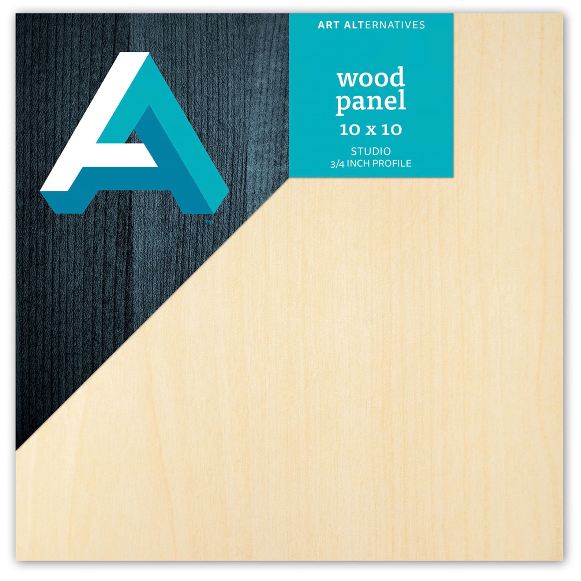 Art Alternatives Studio Wood Panel, Gallery, Cradled, .75 in Profile, 10 in x 10 in