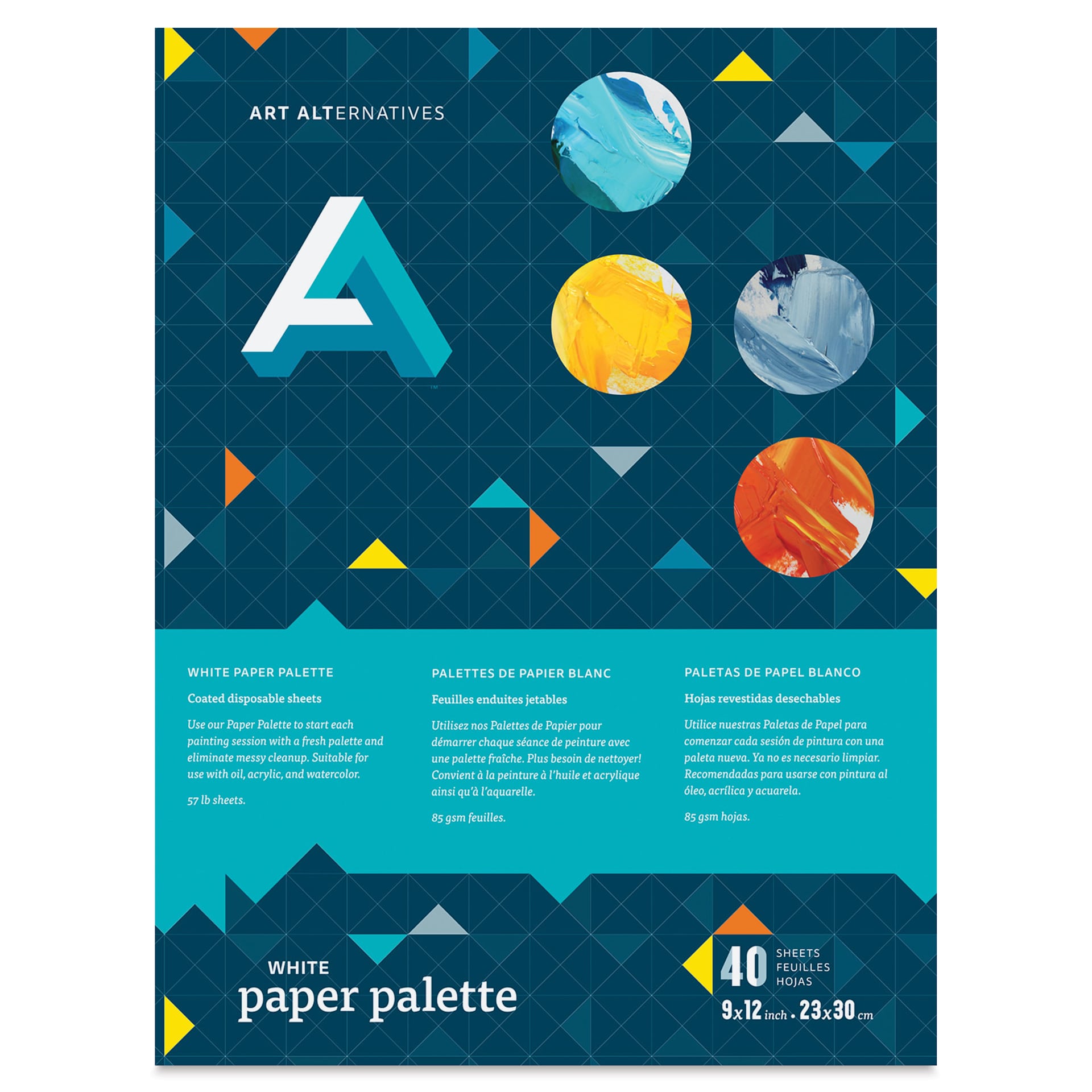 Art Alternatives White Paper Palette Pad - 9" x 12"