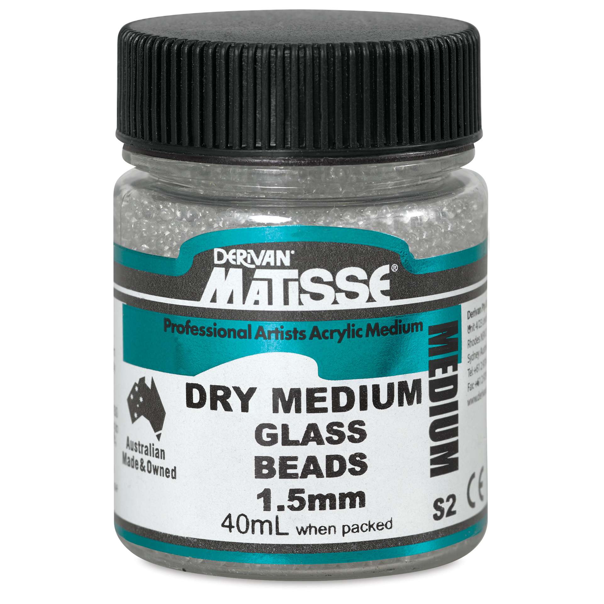 Matisse Acrylic Effects Dry Medium Glass Beads - 1.5 mm, 40 ml