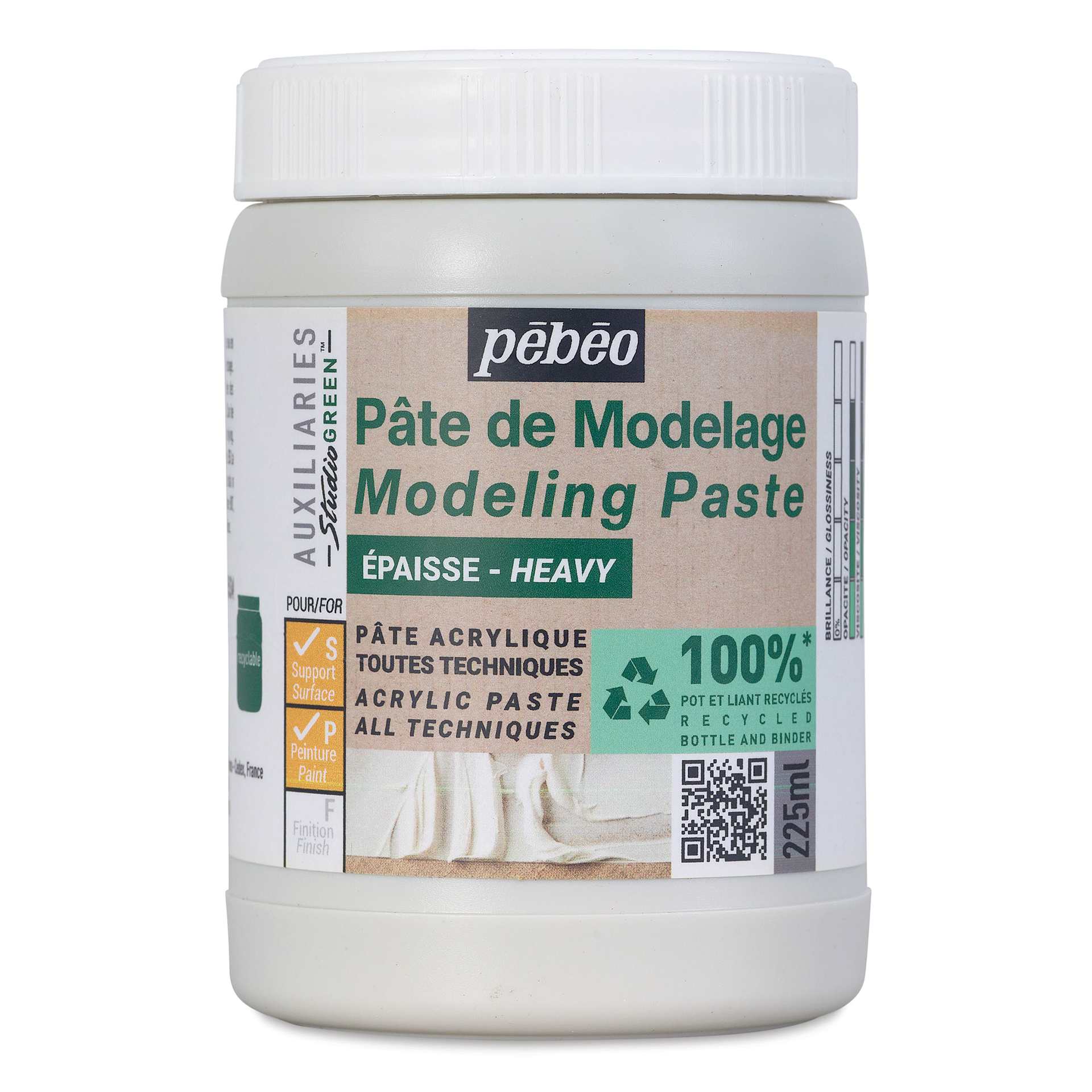Pebeo Studio Green Modeling Paste - Heavy, 225 ml Pebeo Studio Green Modeling Paste - Heavy, 225 ml