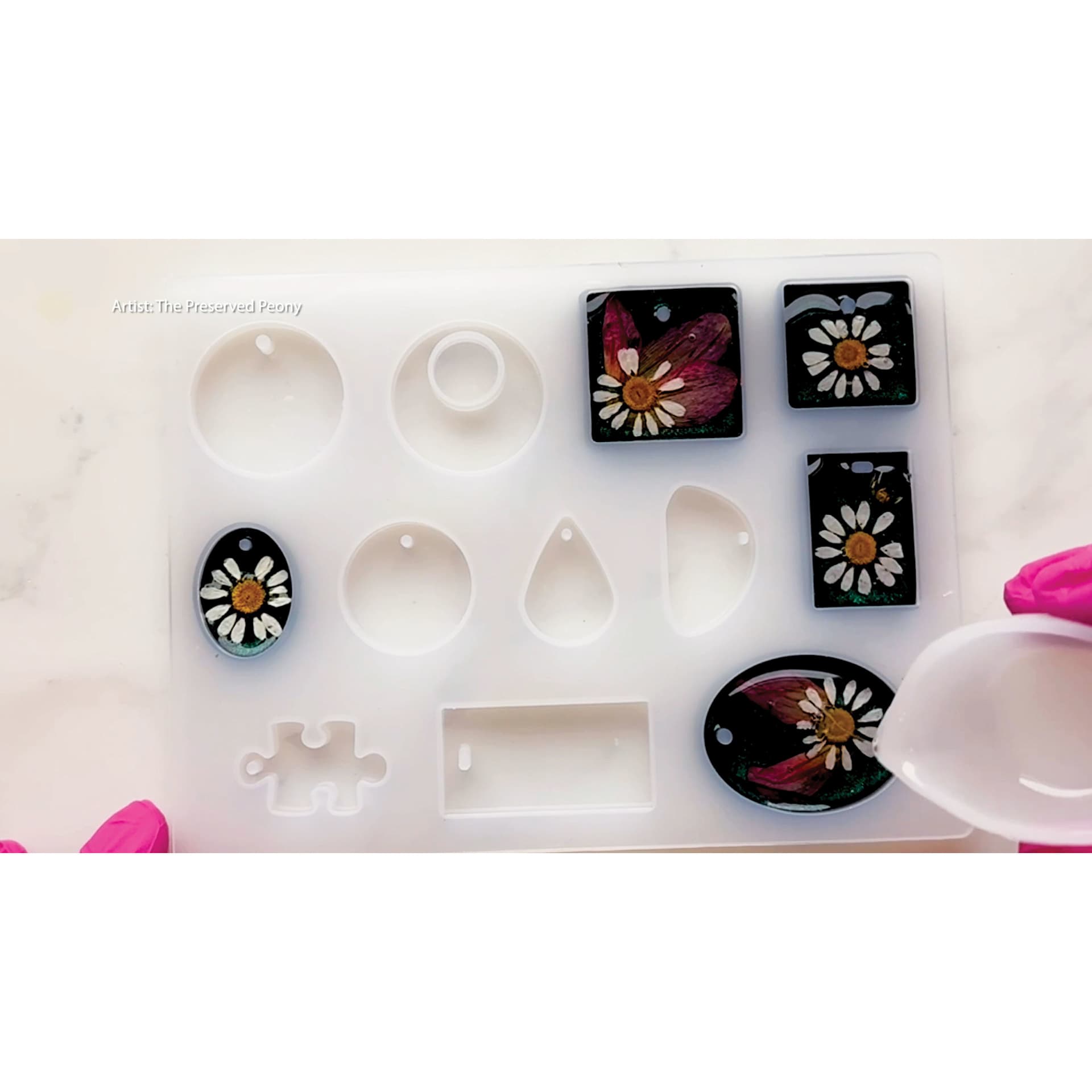 Blick Epoxy Resin Kits, resin poured into mold