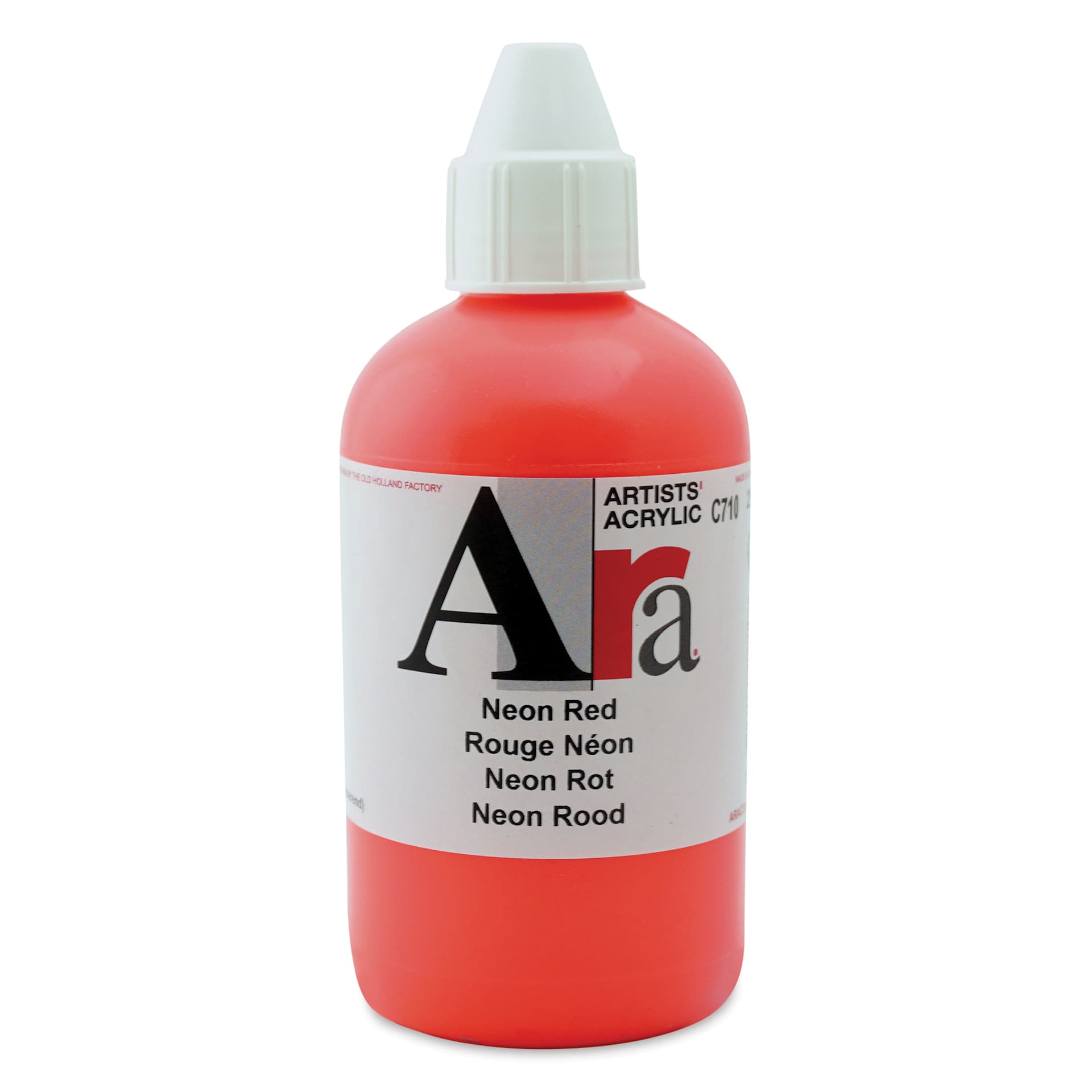 Ara Artists’ Acrylic Paint - Neon Red, 250 ml bottle