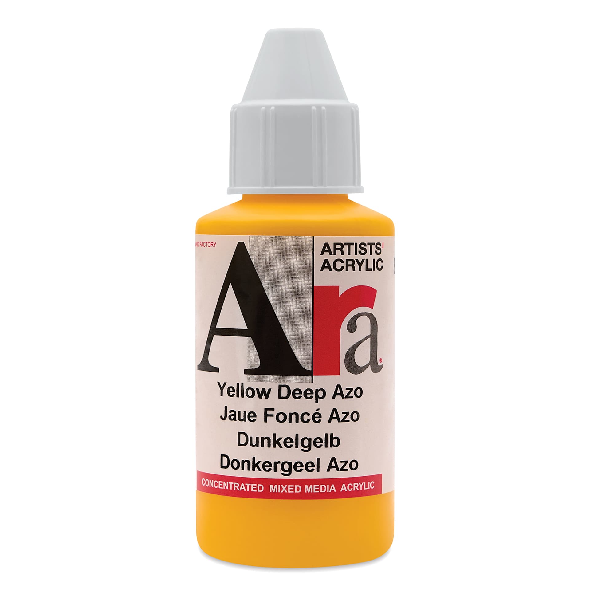 Ara Artists’ Acrylic Paint - Yellow Deep Azo, 100 ml bottle