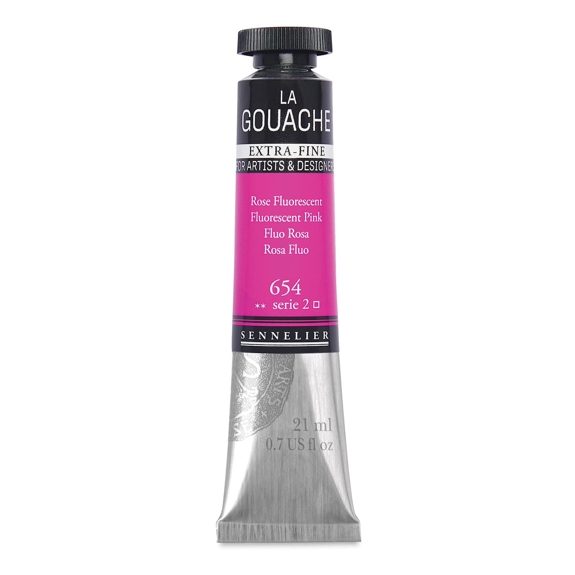 Sennelier Extra Fine Gouache - Fluorescent Pink, 21 ml Tube