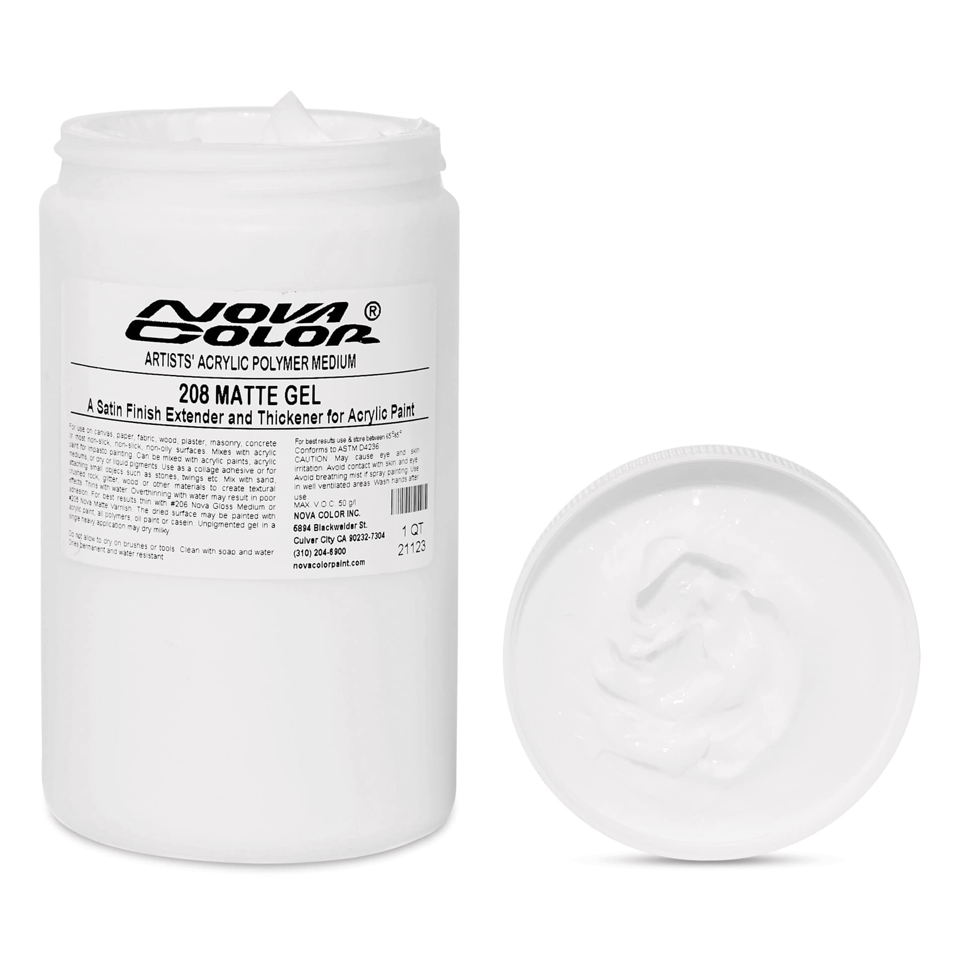 Nova Color Acrylic Matte Gel Medium - 946 ml