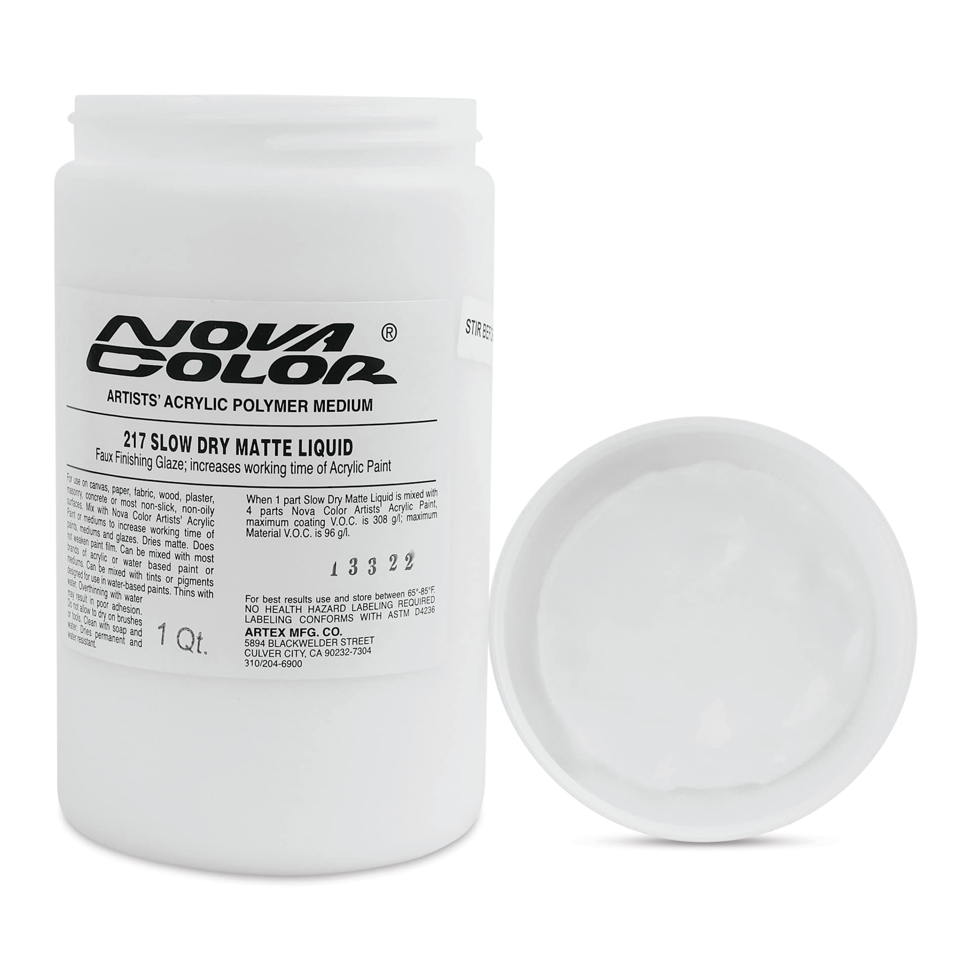 Nova Color Slow Dry Matte Liquid Acrylic Medium - 946 ml