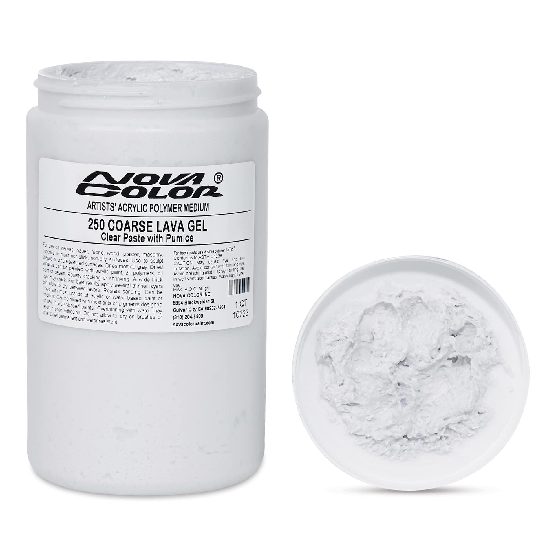 Nova Color Coarse Lava Gel Acrylic Medium - 946 ml
