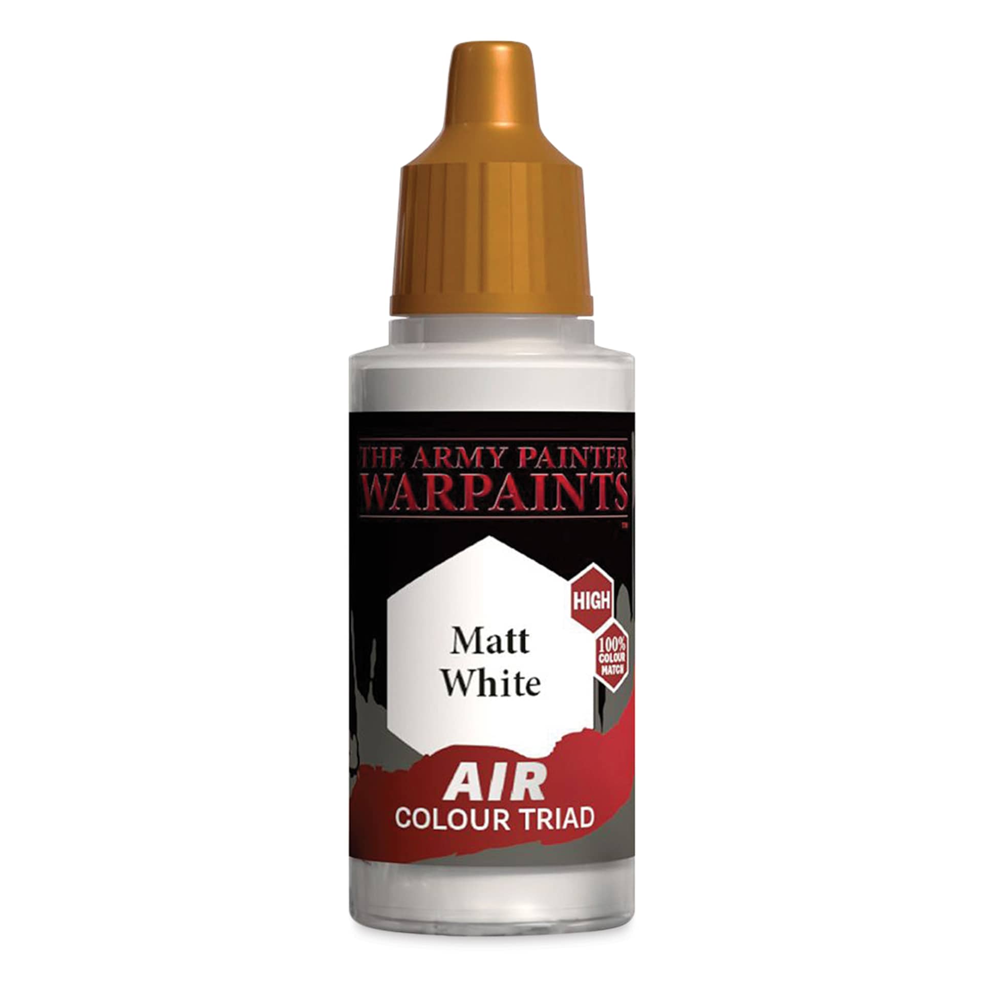 The Army Painter Warpaints Air Acrylic Airbrush Paint - Matte White, 18 ml bottle