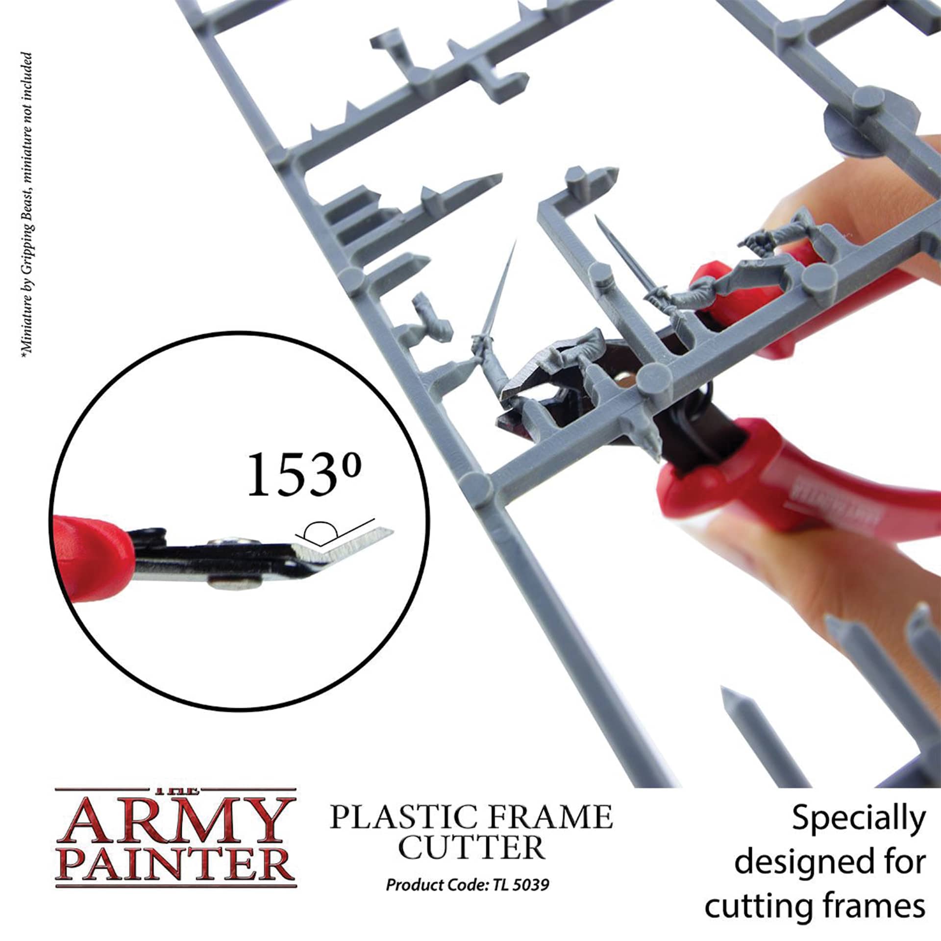 153° angle. Specially designed for cutting frames. The Army Painter Plastic Frame Cutter product code tl5039
