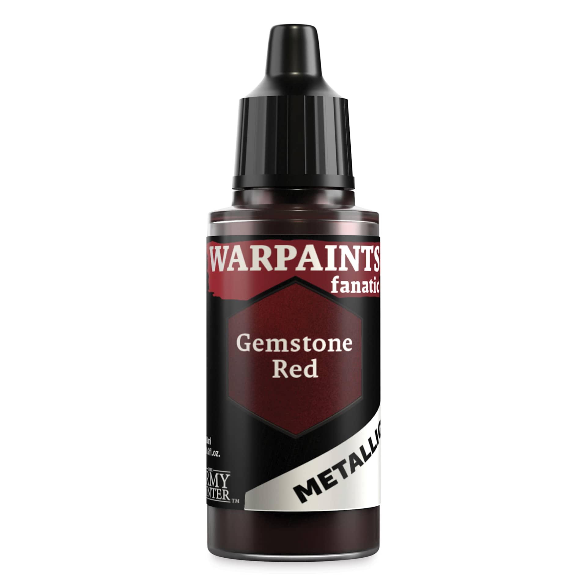 The Army Painter Warpaint Fanatics Acrylic Paint - Metallic Gemstone Red, 18 ml Bottle