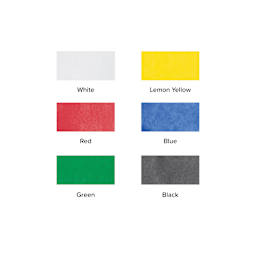 Blick Essentials Tempera Cakes - Set of 6 with Tray, Small, Primary Colors, swatches