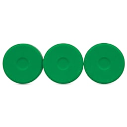 Large Brilliant Green Blick Essentials Tempera Cakes side by side