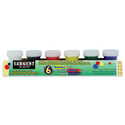 Sargent Art Poster Paints - Set of 6 Washable Colors shown in package