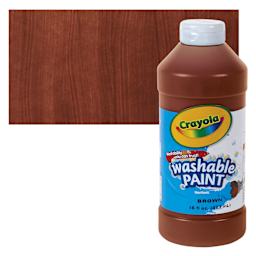 Crayola Washable Paint - Brown, 16 oz bottle and swatch