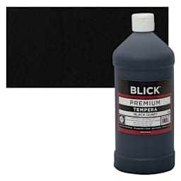 Blick Premium Grade Tempera - Black, Quart and swatch