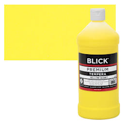 Blick Premium Grade Tempera - Yellow, Quart and swatch