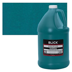 Blick Premium Grade Tempera - Turquoise, Gallon and swatch
