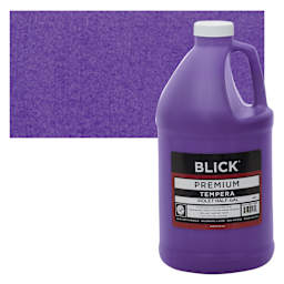 Blick Premium Grade Tempera - Violet, Half Gallon and swatch