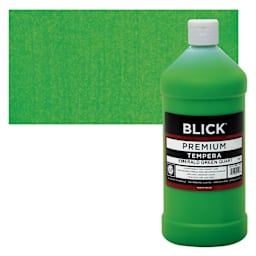Blick Premium Grade Tempera - Emerald Green, Quart and swatch