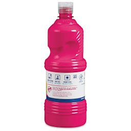 Back of Prang Ready-To-Use Tempera Paint - Magenta, 32 oz bottle