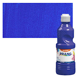 Prang Ready-To-Use Tempera Paint - Blue, 16 oz bottle and swatch