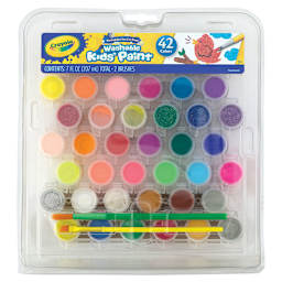 Crayola Washable Kids' Paints - Assorted Colors, Set of 42, front of the packaging