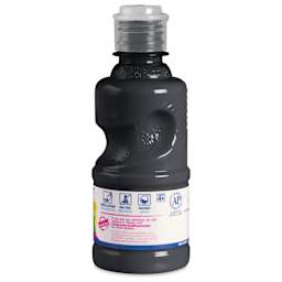 Prang Ready-To-Use Washable Tempera Paints - Black, 8 oz back of bottle